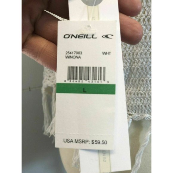 O'Neill Women's Winona White Crochet Fringe Vest S - Picture 4 of 8